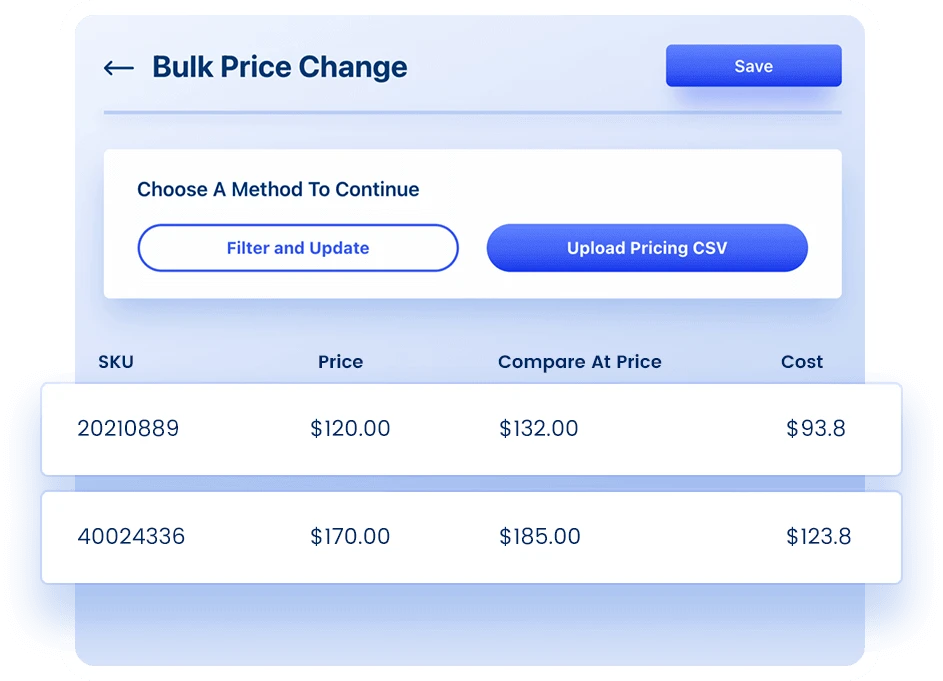 Bulk Pricing Updates